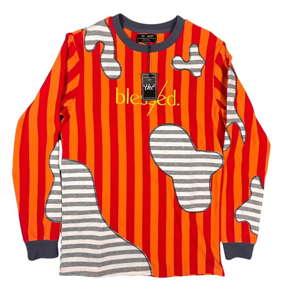 The Hideout Clothing YK Osiris Shirt Mens Medium Striped Blessed Limited Edition